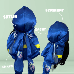 scrunchi-curacaose-vlag-donker-blauw-geel-witte-sterren-unisex-satijn-per-stuk
